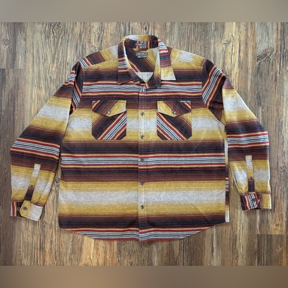 Eddie Bauer Flannel Shirt Mens 2XL Classic Fit Button Up Heavyweight Multicolor - Picture 1 of 12